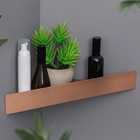 Rea Rea, kúpeľňová polica 285x145x40 mm, model SF07, brúsená meď, REA-05610
