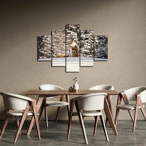 Obraz - Kôň v zimnej krajine (150x105 cm)