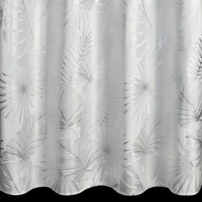 Dekorstudio Hotový zamatový záves ZARIA s lesklou potlačou – biely, 140 × 250 cm