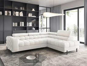 XXXLutz ROHOVÁ SEDAČKA, textil, biela MID.YOU - Sedačky - 00000L001204