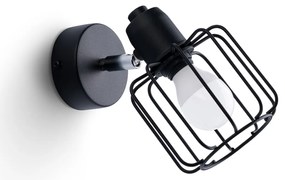 Bodové svietidlo Beluci, 1x čierne drôtené tienidlo, (možnosť polohovania)