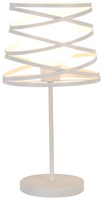 CLX Moderná stolná lampa TORRE DEL GRECO, 1xE14, 40W, biela