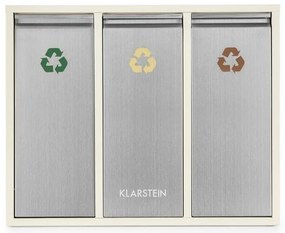Klarstein Ordnungshütter 3, 45 l, krémovo-béžová, box na triedený odpad, 3 x 15 l