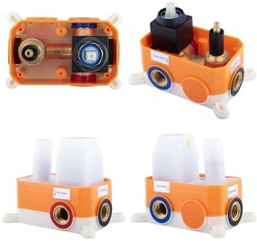 Erga Dual, podomietková sprchová súprava s dažďovou hlavicou 30x30 cm, i-BOX inštalačný systém, čierna matná, ERG-YKA-BP.DUAL30-BLK