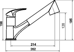 Novaservis Metalia 57, drezová teleskopická batéria, chrómová, 57081-0