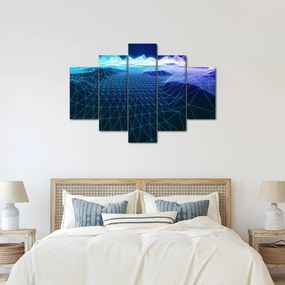 Obraz - Hory v počítačovom modeli (150x105 cm)