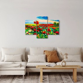 Obraz poľa s vlčími makmi (90x60 cm)