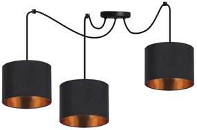 Candellux CANDIDA Luster Black 3X40W E27 Black lampshade 33-00859