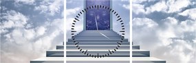 Obraz - Cesta do inej dimenzie (s hodinami) (90x30 cm)