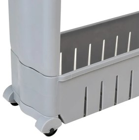 Pojazdný regál OSMERA 4 police sivý