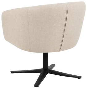 Otočné lounge křeslo Ramsey krémové