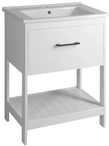 Aqualine Sapho, ETIDE umývadlová skrinka 61,5x86x44 cm, matná biela