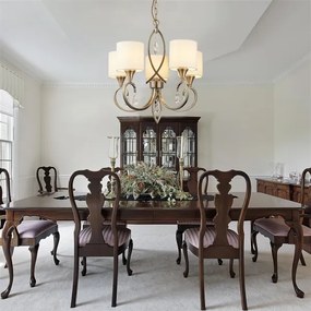 Searchlight 1605-5AB - Luster na reťazi ALBERTO 5xE14/60W/230V