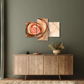 Obraz - Abstraktné ruže ružová s bielym pozadím (90x60 cm)