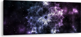 Obraz - Lotusová mandala vo vesmíre (120x50 cm)