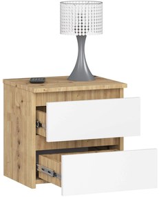 Nočný stolík CL2 40 cm dub artisan/biely