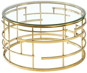 Konferenční stolek Livia 80 cm zlatý