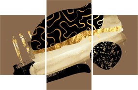 Obraz - Abstrakcia golden brown N⁰3 (90x60 cm)