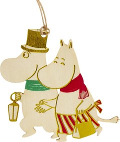 Vianočná dekorácia Moominmamma & Moominpappa, preglejka