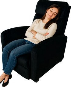 Relaxačné kreslo René rozkladacie čierne