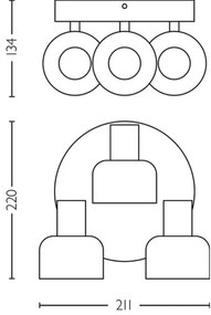 Philips - Bodové svietidlo SLEET 3xE14/25W/230V