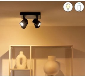 WiZ - LED RGBW Stmievateľné bodové svietidlo IMAGEO 4xGU10/4,9W/230V čierna Wi-Fi