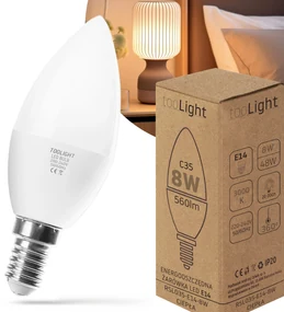 Toolight Toolight, LED žiarovka E27, 8W, 560lm, 3000K teplá, RSL035, OSW-20020