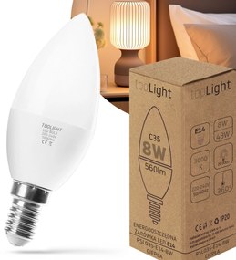 Toolight Toolight, LED žiarovka E27, 8W, 560lm, 3000K teplá, RSL035, OSW-20020