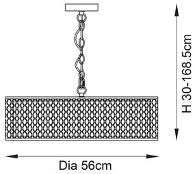 Endon 81969 - Luster na reťazi CORDERO 3xE27/10W/230V matný chróm