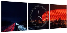 Obraz diaľnice (s hodinami) (90x30 cm)