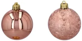 Vianočné gule 12ks 6cm Copper