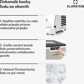Klarstein Icefestival Cube, výrobník ľadu, 195 W, nádrž 1,9 l, 20 kg/24 h