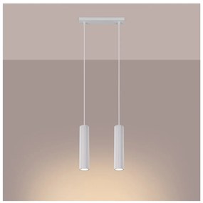 Biele závesné svietidlo Gleam – Sollux