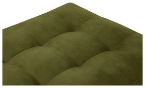 Olivovozelená zamatová podnožka Milo Casa Santo