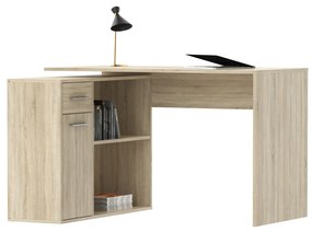 Rohový písací stôl WESLACO - dub sonoma