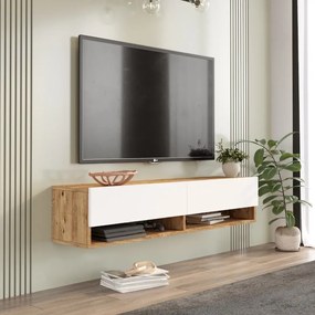 Závesný TV stolík Houseland Felicia Atlantic borovica/biela