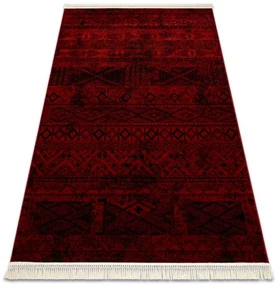 Koberec ORIENT 4722 so strapcami / orientálny, bordový / čierny