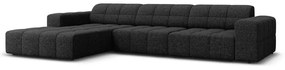 Antracitová rohová pohovka (ľavý roh) Chicago – Cosmopolitan Design
