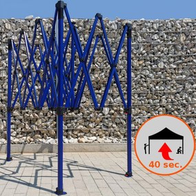 BRIMO Rýchlorozkladací stánok 2x3 m (3 steny): Oceľová pevnosť pre trhovníkov - s 3 stenami - Biela 21