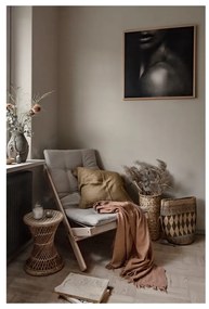 Čierne skladacie kreslo z bukového dreva Karup Design Boogie Black/Linen