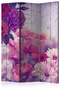 Paraván - Flowers Memories [Room Dividers] Veľkosť: 135x172, Verzia: Jednostranný