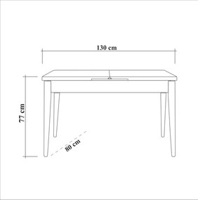 Jedálenský set Vina 5D borovica atlantická/béžová