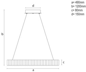 LED Stmievateľný luster na lanku LED/75W/230V 3000-6500K pr. 49 cm + DO