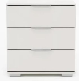 Nočný stolík Easy Plus, 3 zásuvky, alpská biela%