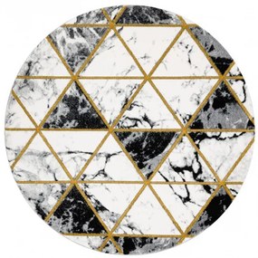 Dywany Łuszczów Kusový koberec Emerald 1020 black and gold kruh - 200x200 (priemer) kruh cm