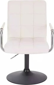 LuxuryForm DESIGN Stolička VERONA na čiernom tanieri - biela