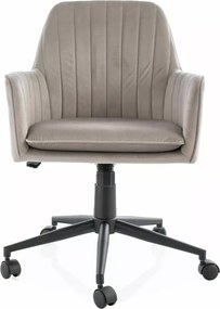 SI Q-886 Sametová otočná stolička tmavá béžová