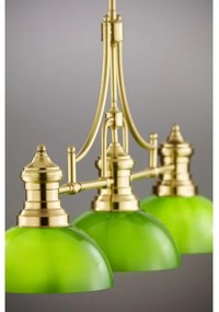 Jupiter 2074 - Luster na tyči PLATINO 3xE27/15W/230V zelená/zlatá