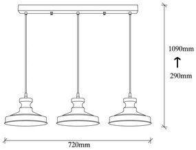 Čierne závesné svietidlo s kovovým tienidlom Berceste – Opviq lights