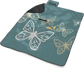 Sablio Plážová deka Motýle: 200x140 cm